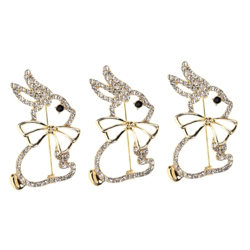 Ipetboom 3 Sätze Osterbrosche Kreative Cartoon Kaninchen Anstecknadeln Für Damen Kleidung Deko Langlebige Brosche Für Partys 2 Stück * 3 von Ipetboom