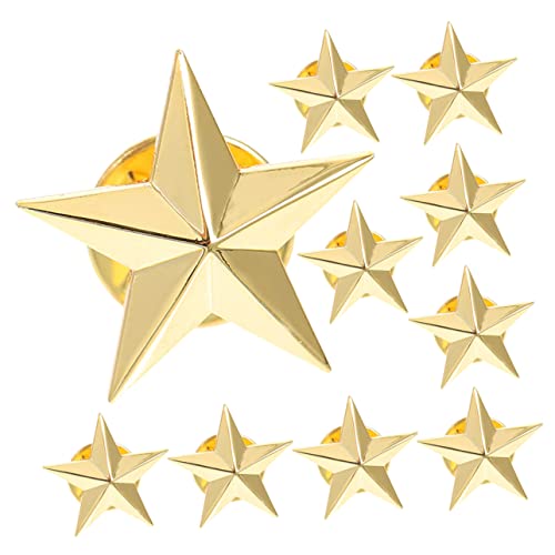 Ipetboom 3 Sätze Pentagramm Abzeichen Herren Stern Brosche Hochzeitsabzeichen Stern Abzeichen Anstecknadeln Patriotisches Abzeichen Bestickter Stern Charm 10 Stück * 3 von Ipetboom