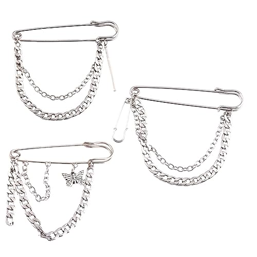 Ipetboom 3 Sätze Retro Kettenbrosche Kreative Anstecknadel Im Hip Hop Für Männer Frauen Verzierung Für Kleidung Taschen Hüte Einzigartiges Accessoire Zur Ausdruck Von 3 Stücke * 3 Ipetboom 3 Sätze Retro Kettenbrosche Kreative Anstecknadel Im Hip Hop Für Männer Frauen Verzierung Für Kleidung Taschen Hüte Einzigartiges Accessoire Zur Ausdruck Von 3 Stücke * 3 von Ipetboom