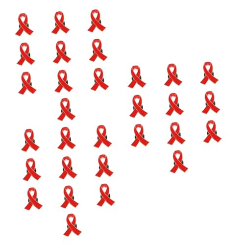 Ipetboom 3 Sätze Rote Brosche Band Brosche Brust Rotes Band Anstecknadeln Elegante Hochzeit Für Frauen Pride Pin Emaille Pin Party Anstecker Rotes Band Anstecker Band Für Frau 10 Stück * 3 von Ipetboom