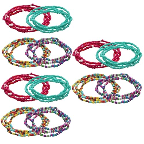 Ipetboom 3 Sätze Teiliges Bauchketten Für Frauen Handgefertigte Farbige Perlen Für Bikini Sommerkleider Strandmode Langlebige Taillenkette Hochwertigen Materialien 4 Stück * 3 von Ipetboom