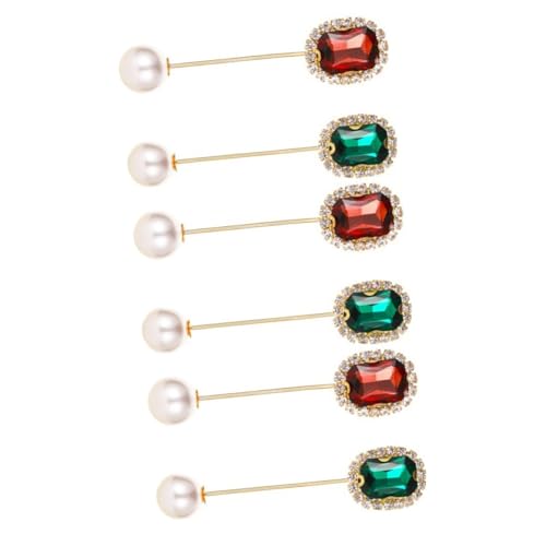 Ipetboom 3 Sätze Teiliges Damen Brosche Anstecknadel Mit Perlen Kristallen Elegantes Kostüm Schmuck Für Hochzeit Prom Festlichkeiten Langlebige Kreative Mode Accessoires 2 Stück * 3 von Ipetboom