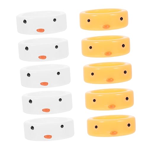 Ipetboom 3 Sätze Teiliges Frauen Finger Ringe Mit Süßem Hühnerdesign Schmuck Für Damen Dekorative Tail Ringe 10 Stück * 3 von Ipetboom