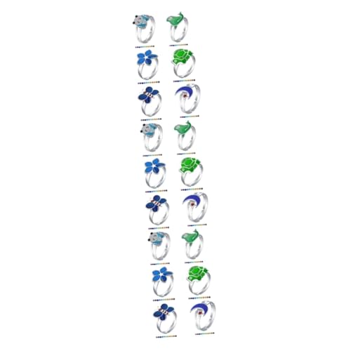Ipetboom 3 Sätze Teiliges Thermochromer Finger Ringe Für Farbwechsel Schmuck Für Partys Reaktionsfähig Temperaturänderungen Entzückende Tiermuster 6 Stück * 3 von Ipetboom