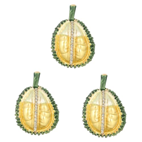 Ipetboom 3 Stck. Fruchtbrosche im Durian Design Anstecknadel Corsage für Hochzeiten Partys Kreative Accessoire für Damen von Ipetboom