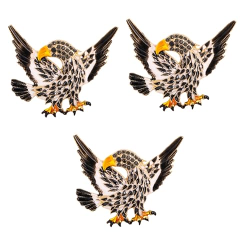 Ipetboom 3 Stck. Männer Exaggerated Tier Vogel Brosche Kleidung Accessoire Schwarz Stilvolle Anstecknadel für Modebewusste von Ipetboom