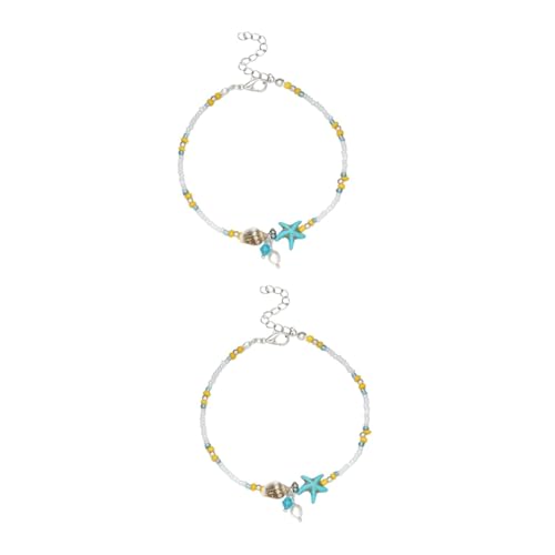 Ipetboom 3 Stck. Silberne Fußkette für Damen Verstellbare Kette mit Buntem Design für Strand Urlaub Kreatives Fußaccessoire von Ipetboom