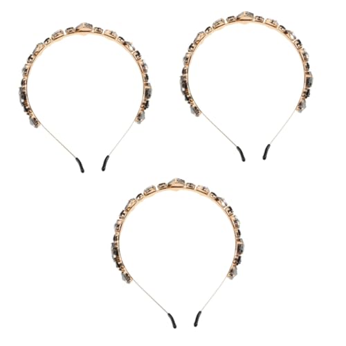 Ipetboom 3 Stk Haarspangen für Frauen Kopfschmuck für die Braut Haarklammern für Frauen Braut Haarspange haarschmuck Haarreifen aus Strass Stirnband Frauenhaare Mode Schal f18 von Ipetboom