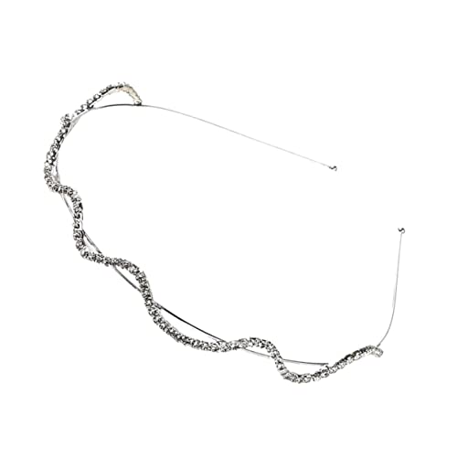 Ipetboom 3 Stk Stirnband Haarbänder für Damenhaar mit Strass gepolstertes Handband Reisetasche Haargummi Strass-Haarband Damen Haarband Welle Kopfbedeckung Strasssteine Braut Legierung von Ipetboom