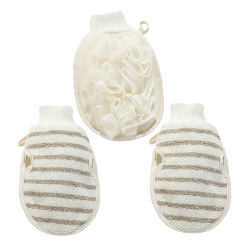 Ipetboom 3 Stück Badetuch Duschhandschuhe Für Damen Peelende Handschuhe Körperpeeling Scrubber Schrubben Von Handschuhen Nach Körper Bathhandschuh Peelinghandschuhe Badeschuhe Flachs Beige Ipetboom 3 Stück Badetuch Duschhandschuhe Für Damen Peelende Handschuhe Körperpeeling Scrubber Schrubben Von Handschuhen Nach Körper Bathhandschuh Peelinghandschuhe Badeschuhe Flachs Beige von Ipetboom