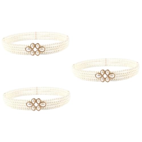 Ipetboom 3 Stück Brautgürtel mit Perlen Taillenkette für Hochzeitskleider Brautjungfern Festliche Anlässe Verziert mit Hochwertigen Perlen Unvergessliche Fotos von Ipetboom
