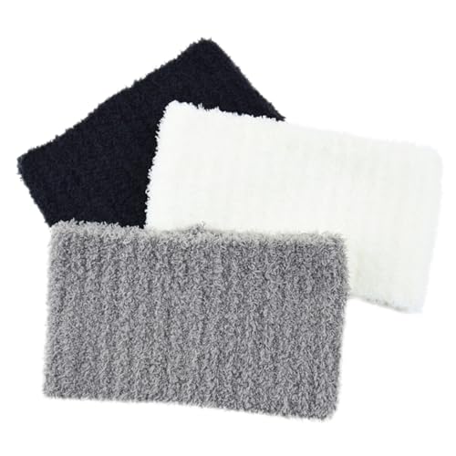 Ipetboom 3 Stück Breites Stirnband für Damen Elastisches Flauschiges Haarband für Optimalen Ohrenschutz für Outdoor Aktivitäten Kalte von Ipetboom