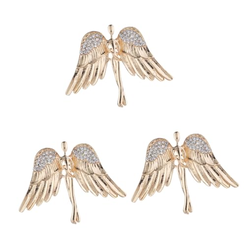 Ipetboom 3 Stück Brosche Corsage Metallnadel Metallbrosche Anzug Anstecknadel Schal Brosche Pin Schutzengel Pin Broschen Für Damen Schal Pin Rucksack Pin Kleidung Brosche Pin Zinklegierung von Ipetboom