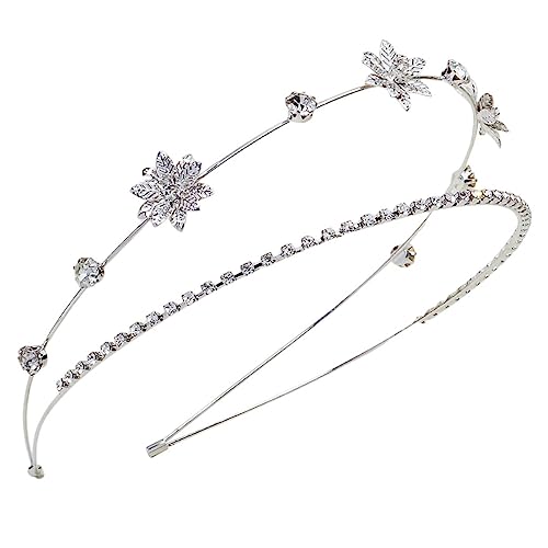 3St Doppels chichtiges Haarband haarschmuck hochzeitsgast hochzeitshaar schmuck Haarspangen aus Metall Hochzeitsdekoration Haar Klammern Haarklammer braut hochzeit kopfschmuck Mode von Ipetboom