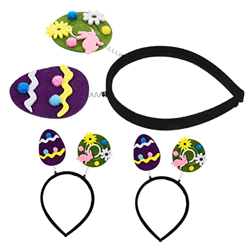 Ipetboom 3 Stück Eierschalen-Stirnband faschings haarreif easter decoration Osterstirnband für Osterstirnband für Mädchen Haarreifen für die Osterparty Osterkopfschmuck Filzstoff von Ipetboom