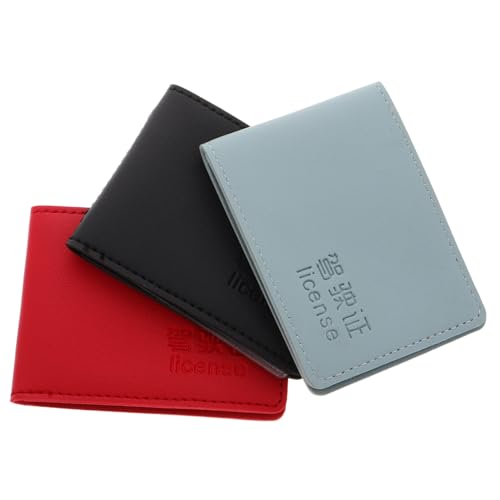 Ipetboom 3 Stück Fahrzeugschein Etui Kunstleder Führerschein und Zulassungsbescheinigung Halter Auto Dokumentenmappe Langlebig Elegant für Männer und Frauen Praktische von Ipetboom