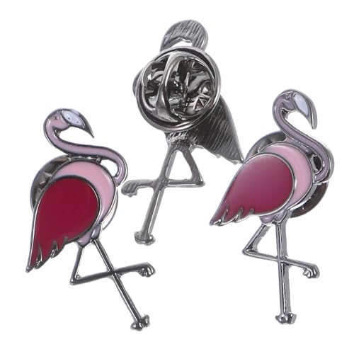 Ipetboom 3 Stück Flamingo Brosche Set Anstecknadel für Damen für Kleider Shirts Hüte und Rucksäcke Leicht zu Tragen Perfektes für Freunde und Familie von Ipetboom