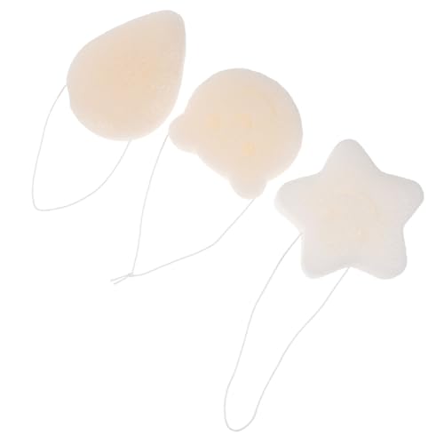 Ipetboom 3 Stück Gesichts und Körpersponges Weich Hautfreundlich Wiederverwendbar für Tägliche Gesichtsreinigung und Peeling Geeignet für Erwachsene von Ipetboom