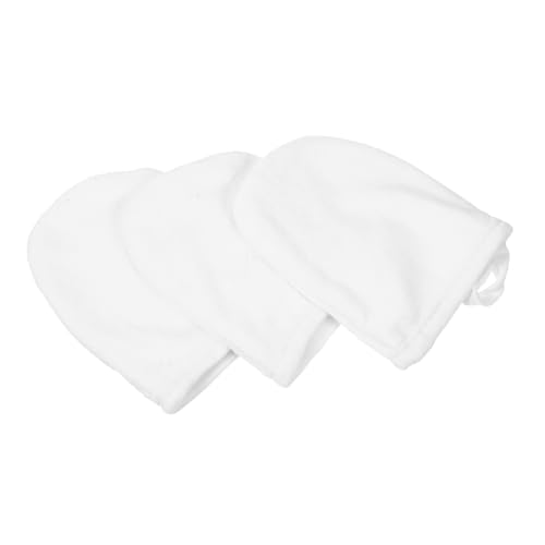 Ipetboom 3 Stück Gesichtsreinigungshandschuhe Waschbare Make Up Entferner Pads Weiß für Effektive und Sanfte Pflege Haut von Ipetboom