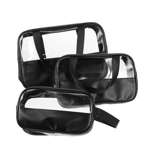 Ipetboom 3 Stück Großes Wasserdichtes Kosmetiktaschen Teilig mit Reißverschluss Handlich Leicht Vielseitig für Damen und Herren als Kulturtasche und Reise Organizer von Ipetboom