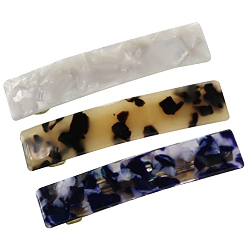 Ipetboom 3stücke Haarspangen Für Dickes Haar Rechteckige Frühlingshaarklammern Marmor-design Leichte Und Tragbare Haaraccessoires Für Damen Für von Ipetboom