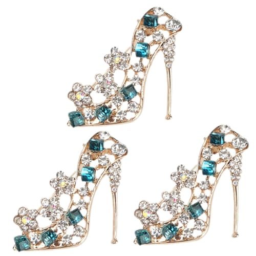 Ipetboom 3 Stück Hochzeitsbrosche Damen Bling High Heel Brosche für Abendkleid Modisches Schmuckzubehör für Frauen Partys Besondere Anlässe Anstecknadel für Jacken Schals von Ipetboom
