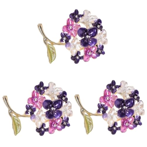 Ipetboom 3 Stück Hortensien Brosche Revers Dekorative Anstecknadeln Broschen Und Anstecknadeln Für Damen Vintage Stich Für Kleidung Damen Brosche Kragennadel Broschen Für Damen von Ipetboom