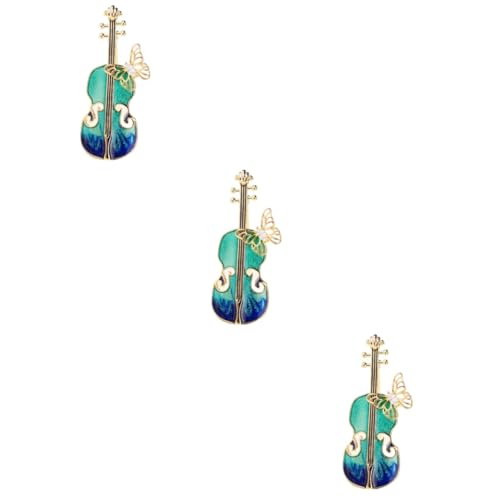 Ipetboom 3 Stück Hutclip Kleidung Brosche Pin Hut Reversnadel Instrument Anstecknadel für Kleid Broschen Kostümbrosche Brosche Pin für Frauen Anzugbrosche Geigenanzugstift Legierung von Ipetboom