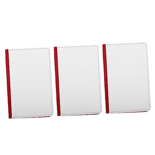 Ipetboom 3 Stück ID-Ordner mehrere Reisen dokumentieren für Mann Reisepasstasche Beutel Zubehör Reisepassetui Stichworte Dokumentinhaber Geldbörse aus PU-Leder rot von Ipetboom