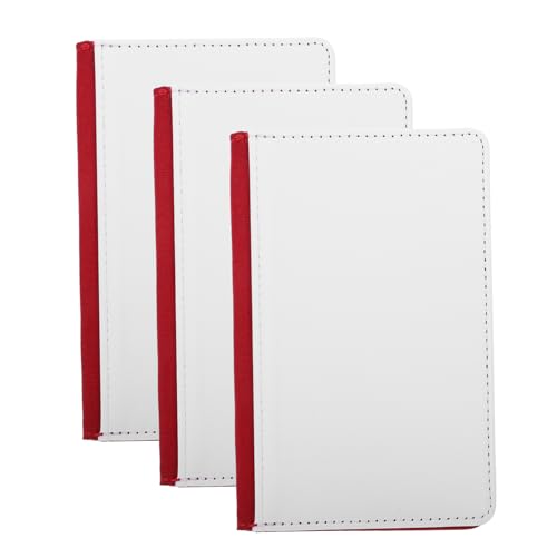 Ipetboom 3 Stück Id-Ordner Reisedokumentbeutel Dokumentieren Reisepassetui Stichworte Reisepasstasche Reisen Mehrere Reiseveranstalter Mann Geldbörse Für Männer Rot Pu-Leder von Ipetboom