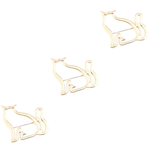 Ipetboom 3 Stück Katzenbrosche Anstecknadel für Kleidung Schals Hüte Antikgoldfarbene Tierbrosche für zu Weihnachten Geburtstagen Hochzeiten von Ipetboom