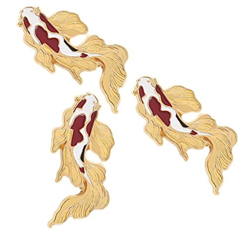 Ipetboom 3stücke Kragenbrosche Für Damen Kleidungsdekoration Emaille-schmuck Anstecknadel Für Rucksack Partyaccessoire Anzugbrosche Retro-kleiderabzeichen Schalschnalle Mantelbrosche Anzuga von Ipetboom