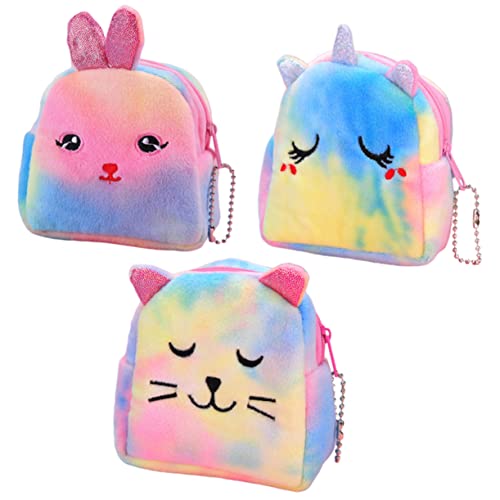 Ipetboom 3stücke Junge Mädchen Münzgeldbörse Mit Reißverschluss Dekoratives Münztäschchen Aus Plüsch Für Mädchen Leicht Und Komfortabel Zu Tragen Praktische Geldbörse Für Junge von Ipetboom