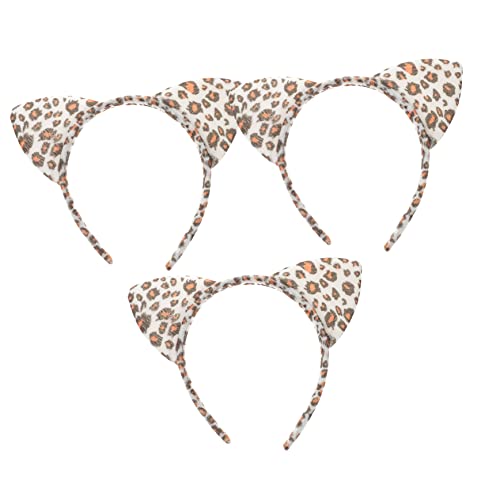 Ipetboom 3 Stück Leoparden Stirnbänder für Elastische Haarreifen Tierische Haaraccessoires Robust und Flexibel für Damen Mädchen und Kostüme von Ipetboom