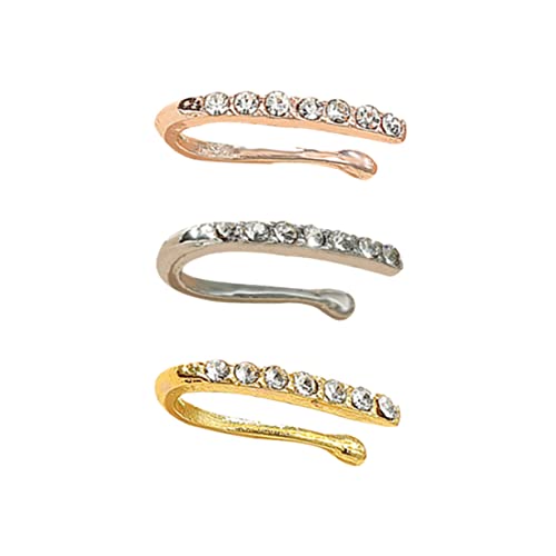 Ipetboom 3 Stück Modischer U-Förmiger Nasenring Clip Nasendekor Legierung Rostfrei Piercing für Damen Ipetboom 3 Stück Modischer U-Förmiger Nasenring Clip Nasendekor Legierung Rostfrei Piercing für Damen von Ipetboom