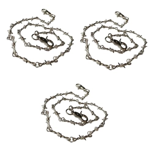Ipetboom 3 Stück Punk Style Metall Hosenkette Lange Taillenkette für Hip Hop Outfits Strapazierfähiges Accessoire für Herren Damen für Trendige Looks von Ipetboom