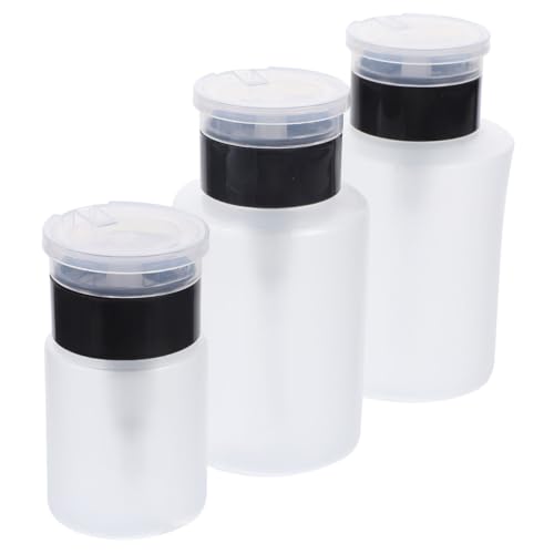 Ipetboom 3stücke Pumpflasche Für Nagellackentferner Leere Push-down-pumpe Nachfüllbare Reiseflasche Entfernerflaschen Zum Drücken Make-up-entferner Lagerung Hautpflege von Ipetboom
