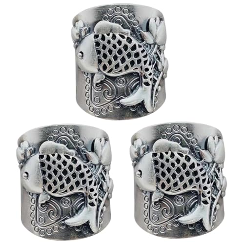 Ipetboom 3 Stück Retro Ring Damen Verstellbarer Finger Ring mit Chic Silberner Schmuck für Frauen für Alltag Partys und von Ipetboom