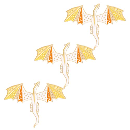 Ipetboom 3stücke Dinosaurier-anstecknadel Aus Metall Dekorative Brosche Für Kleider Rucksäcke Schals Unisex Hochwertige Reversnadeln von Ipetboom