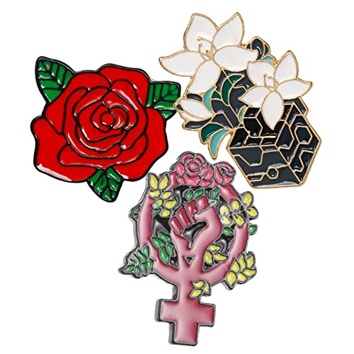 Ipetboom Feministische Brosche 3 Stücke Rucksack Abzeichen Gebärmutter Pin für Damen Kreatives für Feminismus und Besondere Anlässe von Ipetboom