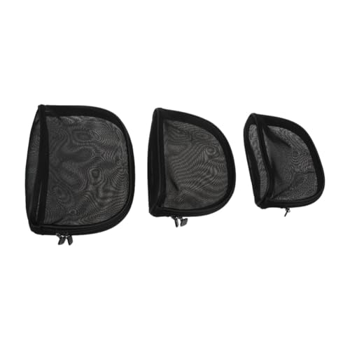 Ipetboom 3 Stück Teiliges Kosmetiktaschen Transparent Netzartig Tragbar Vielseitiger Kulturbeutel in Groß Mittel Klein für Reise und Alltag Leichter Make Up Organizer mit Robustem Mesh von Ipetboom