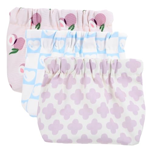 Ipetboom 3 Stück Teiliges Kosmetiktaschen für Damen Make Up Taschen mit Lippenstifthalter und Stylischem Druckdesign Praktisch für Handtaschen und Unterwegs von Ipetboom