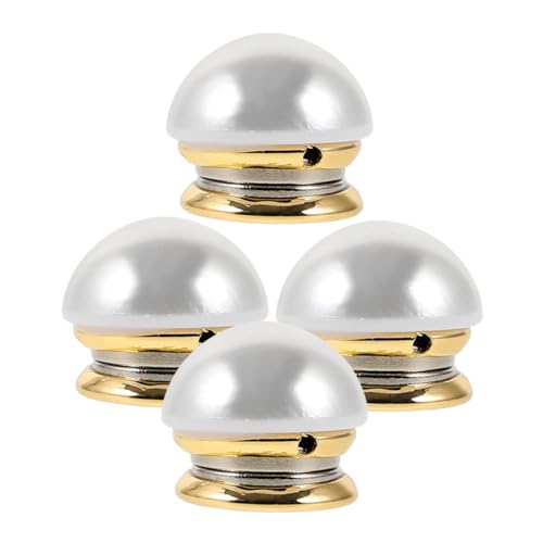 Ipetboom 3 Stück Teiliges Magnetisches Broschen mit Weißen Kunstperlen Keine Nähnadeln Erforderlich Sichere Anbringung für Damenpullover Kleider Hemden Modische Knopfabdeckungen für Alltag von Ipetboom