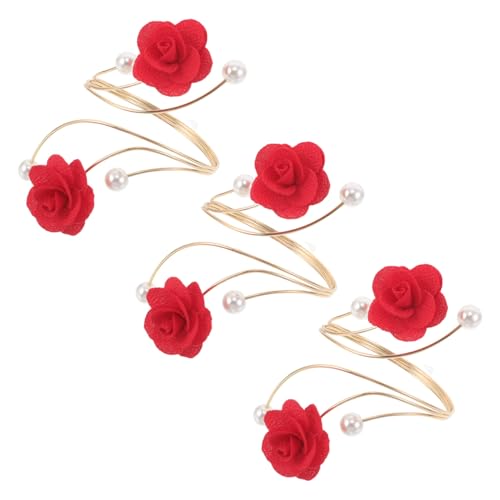 Ipetboom 3stücke Goldene Armmanschette Für Damen Verstellbar Metallblumenarmband Mit Throughbohrtem Design Für Sommeroutfits Und Statement-schmuck von Ipetboom