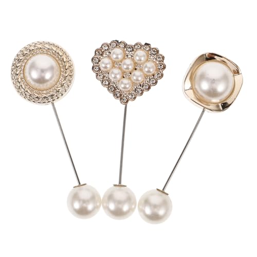 Ipetboom 3 Stück Teiliges Vintage Brosche mit Strass und Kunstperlen Anstecknadel für Damen Cardigans Mantel Dekoration Schal Pin Einfach zu Verwenden für Festliche Anlässe und Business Ipetboom 3 Stück Teiliges Vintage Brosche mit Strass und Kunstperlen Anstecknadel für Damen Cardigans Mantel Dekoration Schal Pin Einfach zu Verwenden für Festliche Anlässe und Business von Ipetboom