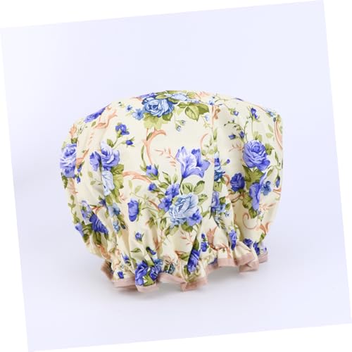 Ipetboom 3 Stück Wasserdichte Doppellagige Duschhaube Peva Bademütze mit Kreativem Blumenmuster für Damen Mädchen Wiederverwendbar Komfortabel Robust von Ipetboom