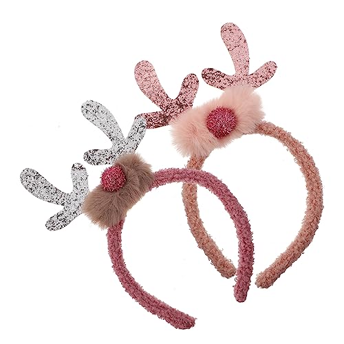 Ipetboom 3stücke Weihnachtliche Haarreifen Für Junge Mädchen Elchgeweih Kopfschmuck Plüsch Haaraccessoires Für Festliche Anlässe Für Weihnachtsfeiern Und Foto-shootings von Ipetboom