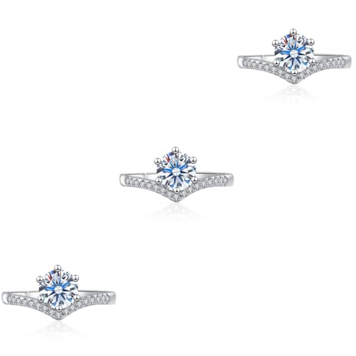 Ipetboom 3 Stück Zirkonring für Damen Eleganter Verlobungsring in Modischer Hochzeitsring für Besondere Anlässe für Valentinstag Jahrestage Schmuckdekoration Ipetboom 3 Stück Zirkonring für Damen Eleganter Verlobungsring in Modischer Hochzeitsring für Besondere Anlässe für Valentinstag Jahrestage Schmuckdekoration von Ipetboom
