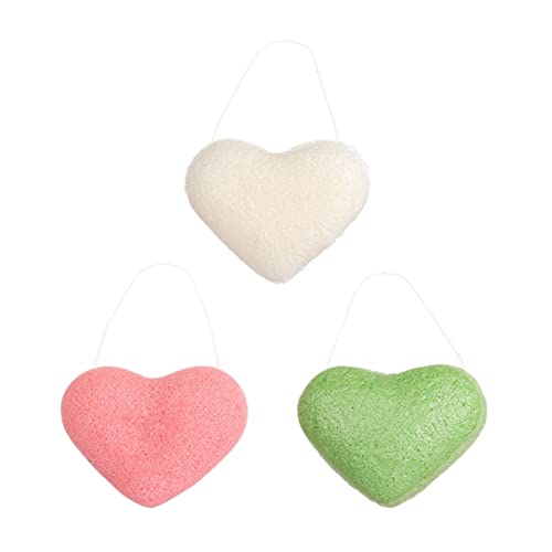 Ipetboom Gesichtsreinigungsschwamm Herzförmig Hautpflegeschwamm Reinigungsschwamm Gesichtsschwamm Porenreiniger Make-up Entferner Hautpeeling von Ipetboom