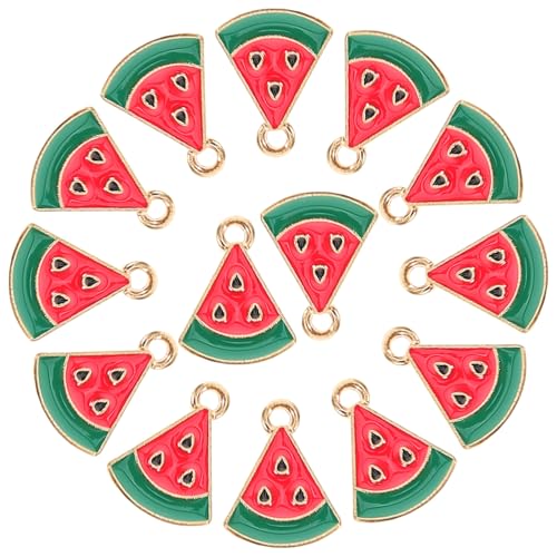 Ipetboom 30 Stück Teiliges Bunte Wassermelonen Charms aus Legierung Mini Anhänger für DIY Schmuckherstellung Kreative Ohrringe Halsketten Armbänder Schlüsselanhänger Tragbar und Vielseitig von Ipetboom